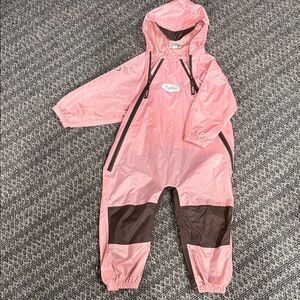 Pink and Brown Tufto Rain Suit